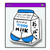 Animu Tiddy Milk Sticker