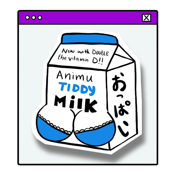 Animu Tiddy Milk Sticker