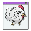 Cluck You Up Sticker