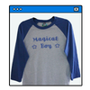 8-Bit Magical Boy Raglan Baseball Tee