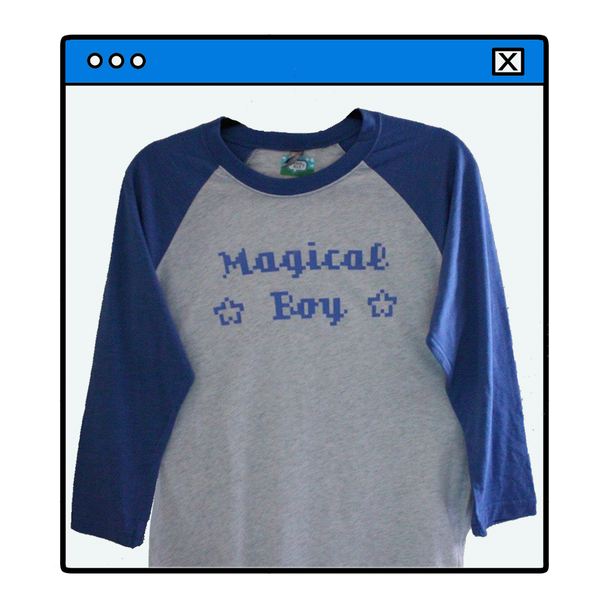 8-Bit Magical Boy Raglan Baseball Tee