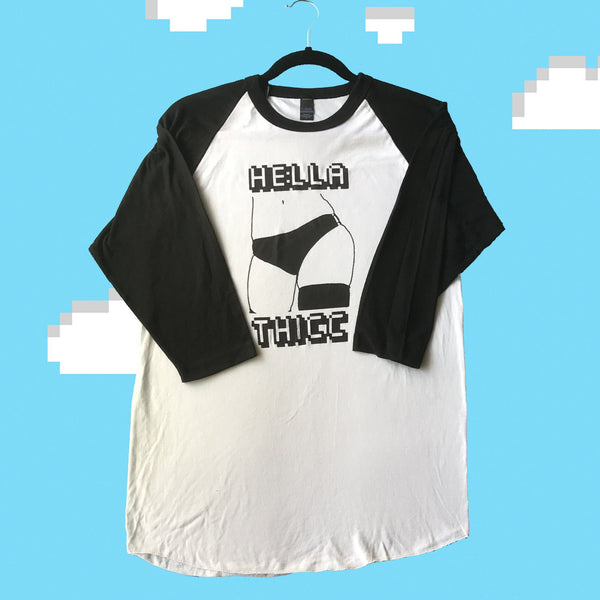 Hella Thicc Baseball Raglan Tee