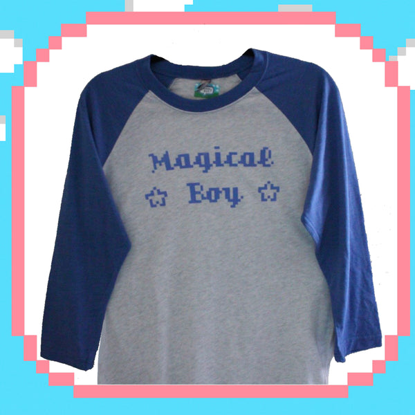 8-Bit Magical Boy Raglan Baseball Tee