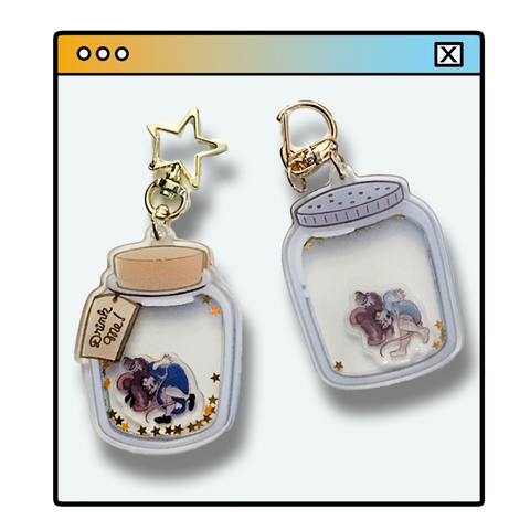 Zumi-In-A-Jar Shaker Acrylic Keychain (ZumiVT)