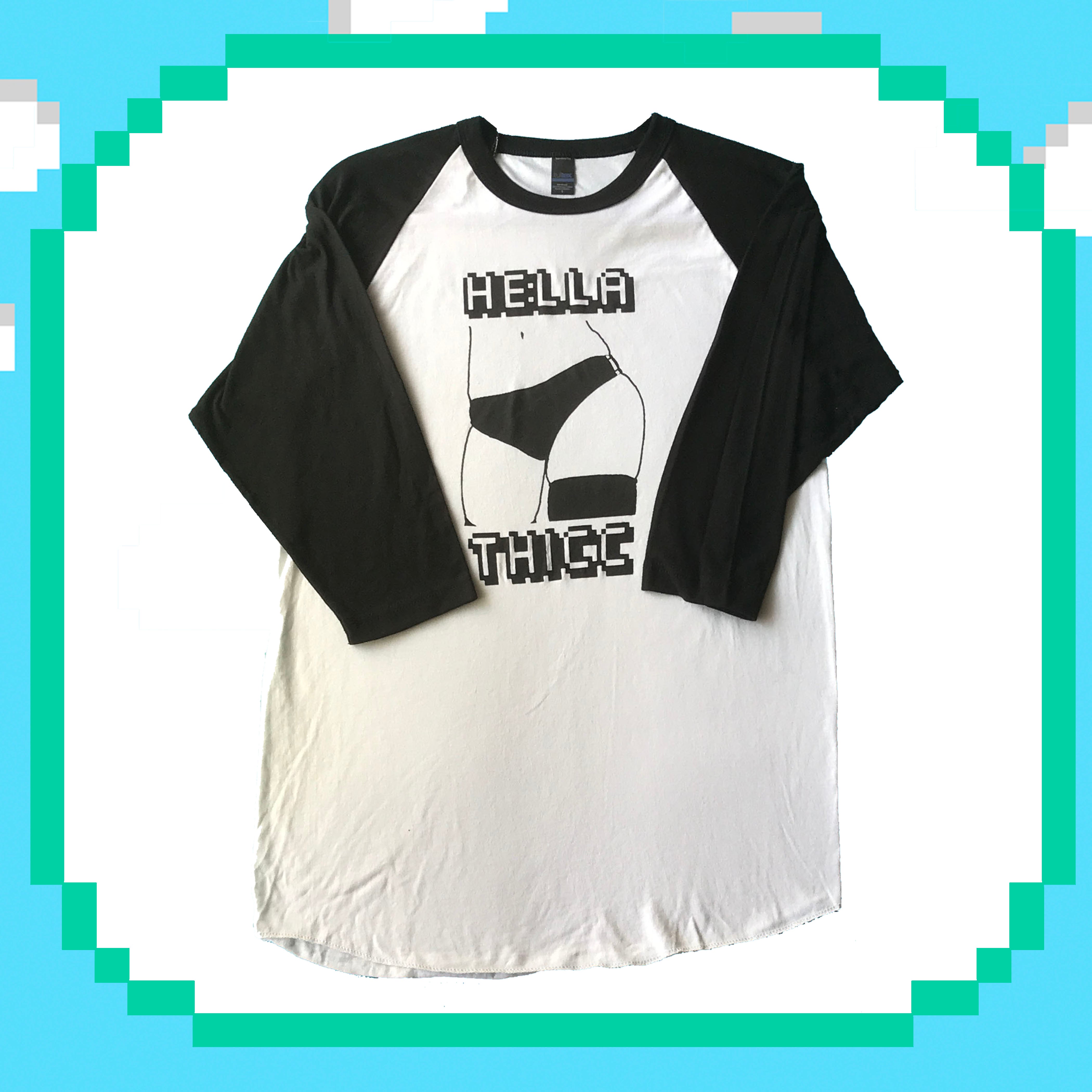 Hello Kitty Nerd Glasses Raglan Baseball Tee